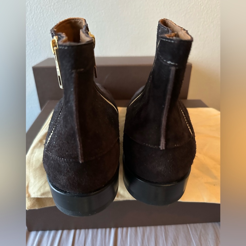 Louis Vuitton Men Boot Brown Suede double zipper 9.5UK 10.5US New Never Worn - Picture 3 of 6